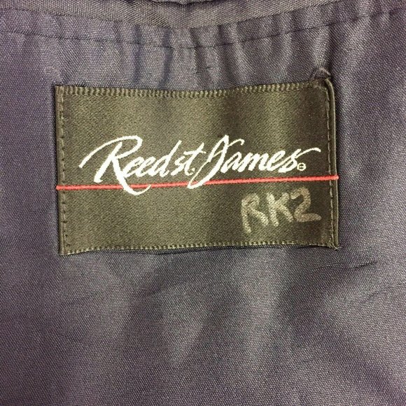 Reed St James Suit Jacket Blazer Sports Coat Mens 44R Navy Blue 2 Button 5 Pocke - Picture 12 of 12